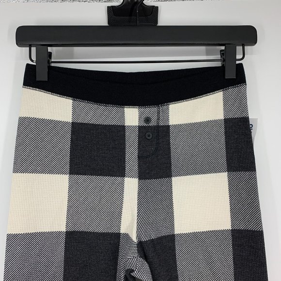 Old Navy Leggings Thermal Black Buffalo Plaid Print Pull On NWT - Picture 4 of 10